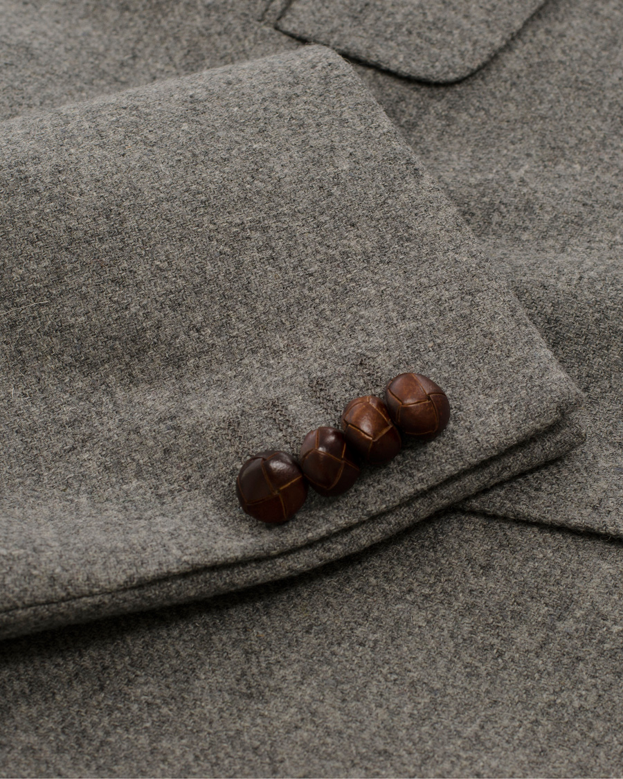 Uomini | Blazers | Morris | Brian Shetland Wool Diagonal Blazer Grey