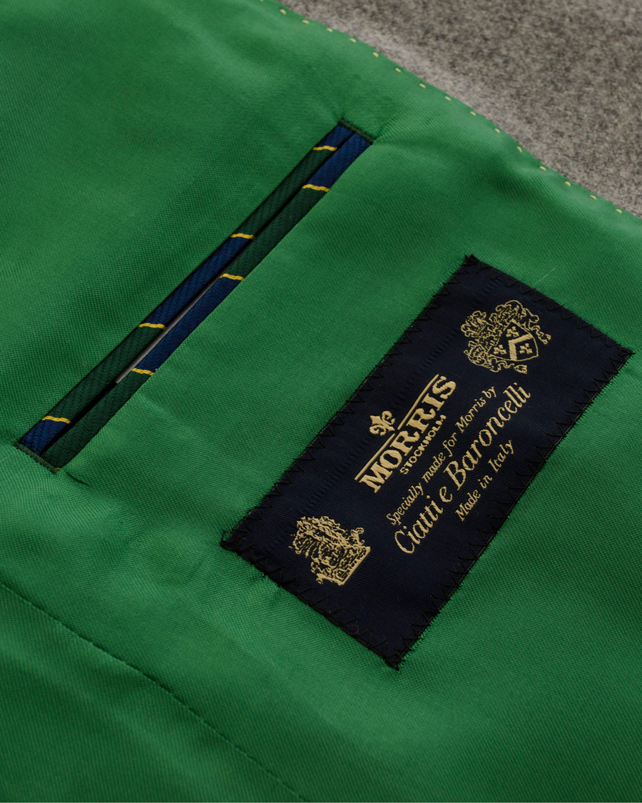 Uomini | Blazers | Morris | Brian Shetland Wool Diagonal Blazer Grey