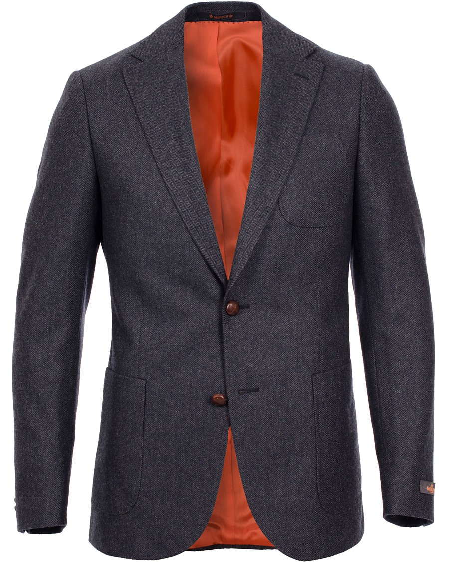 Uomini | Blazers | Morris | Rodney Herringbone Blazer Navy