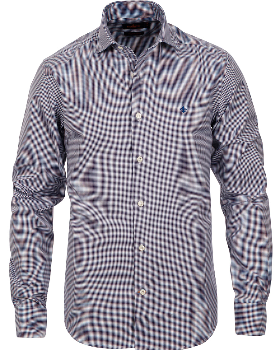 Uomini | Camicie | Morris | Sir Moore Mini Check Shirt Navy