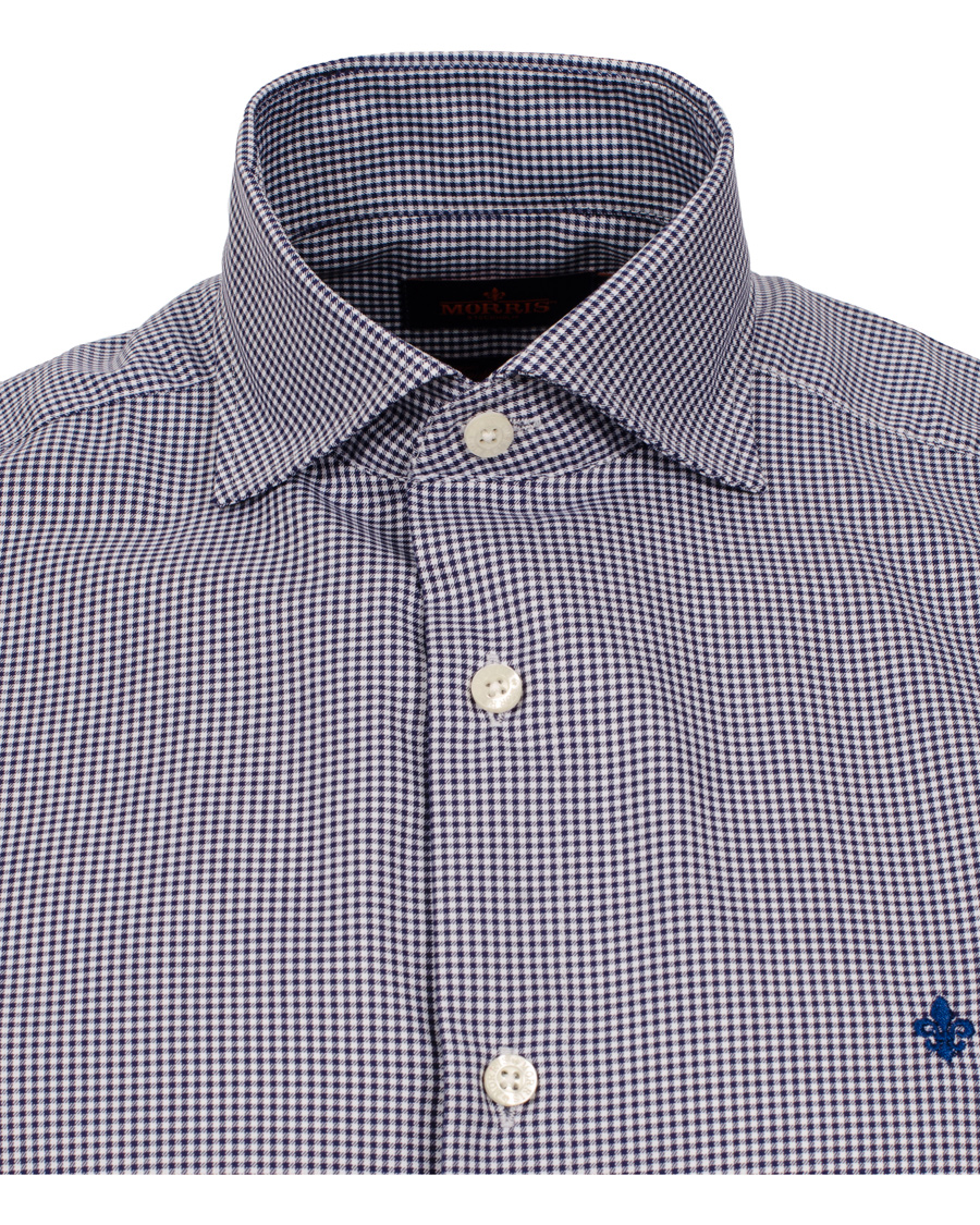 Uomini | Camicie | Morris | Sir Moore Mini Check Shirt Navy