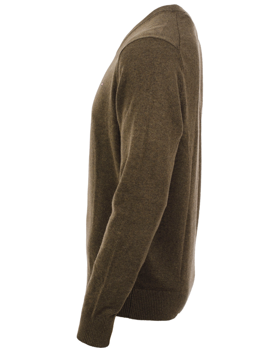 Uomini | Maglieria | Tommy Hilfiger | Pima Cotton Cashmere V-neck Pullover Beech Green