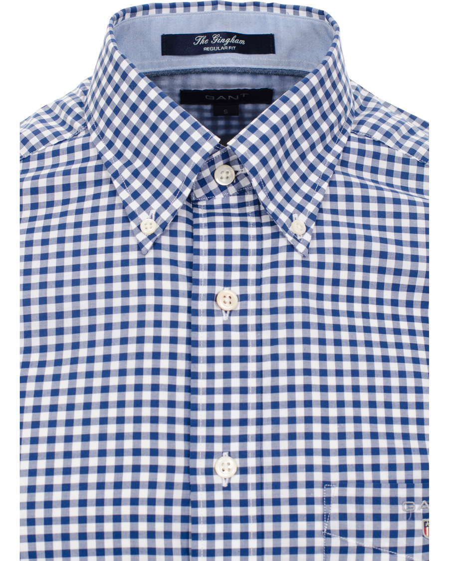 Uomini | Camicie | GANT | The Gingham Regular Fit Shirt Deep Cobalt Blue