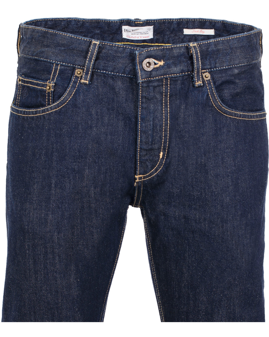 Uomini | Jeans | GANT Rugger | Stick Boy Raw Jeans Dark Blue