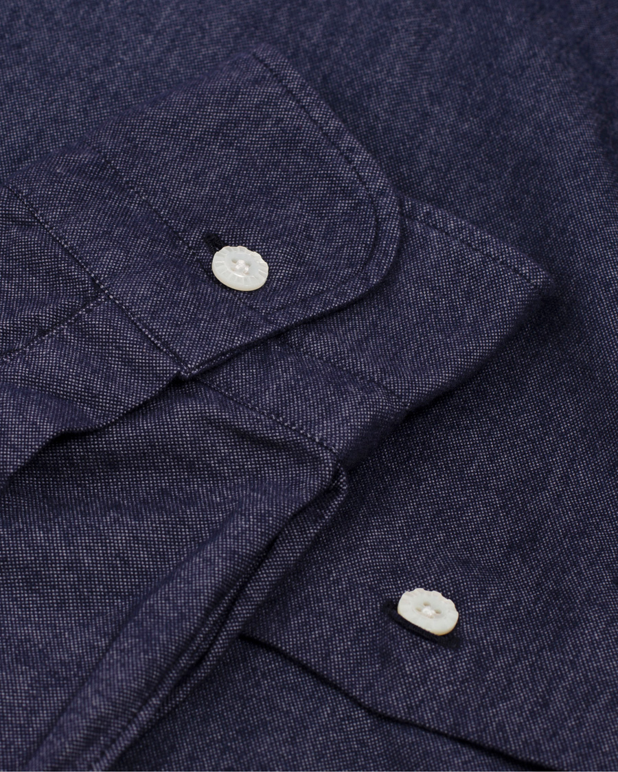 Uomini | Camicie | Barba Napoli | Dandylife Slim Fit Shirt Casual Blue