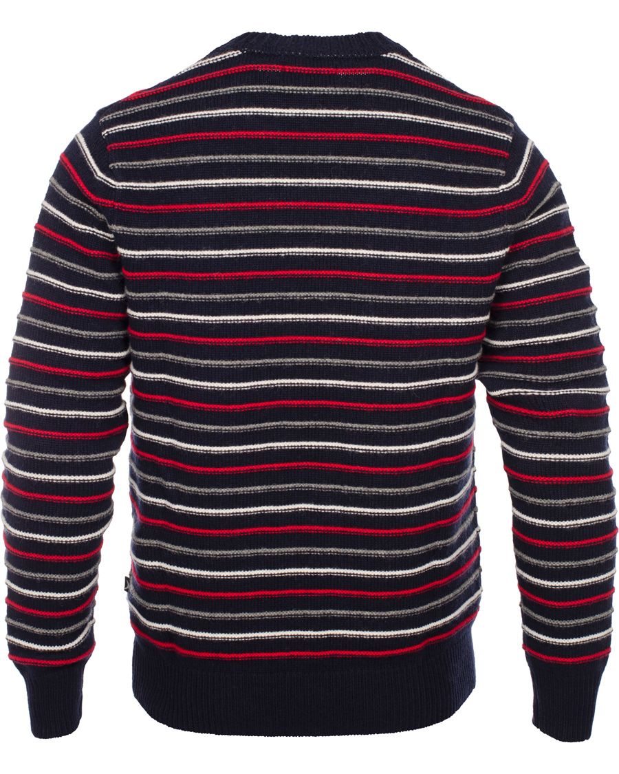 Uomini | Maglieria | Boomerang | Bo Structure Stripe Sweater Navy