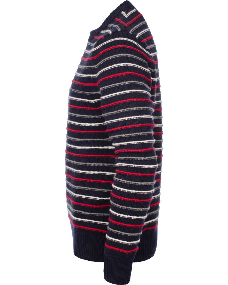 Uomini | Maglieria | Boomerang | Bo Structure Stripe Sweater Navy