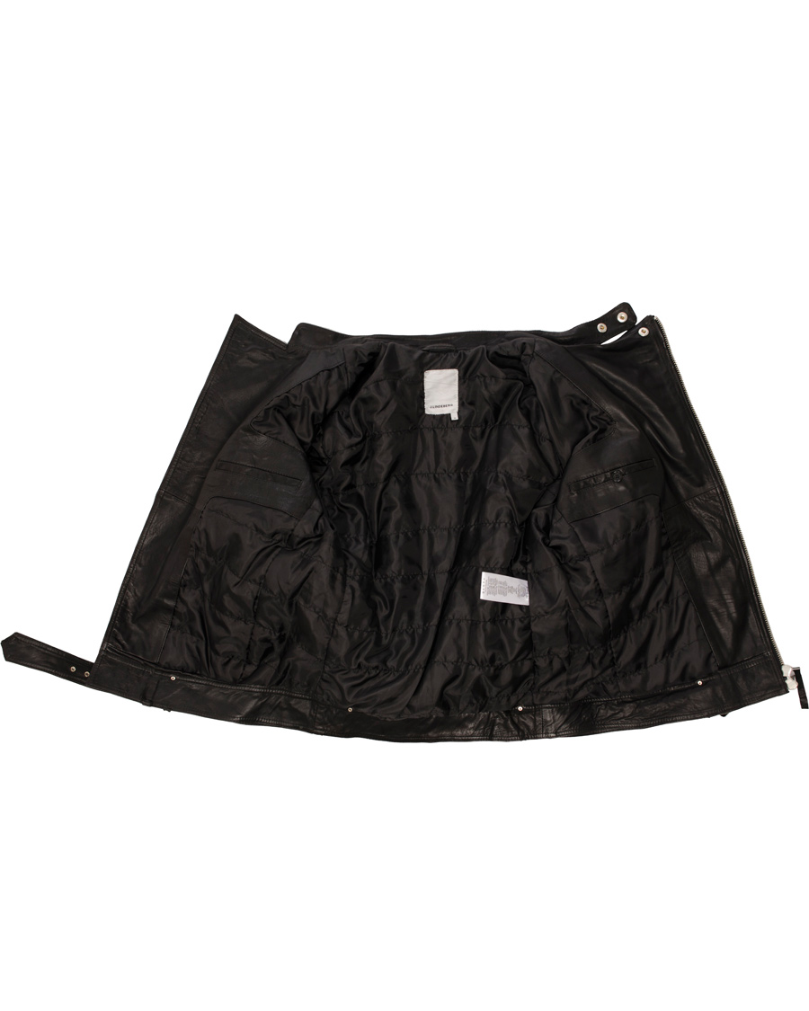 Uomini | Giacche | J.Lindeberg | Tyrone Sleek Leather Jacket Black
