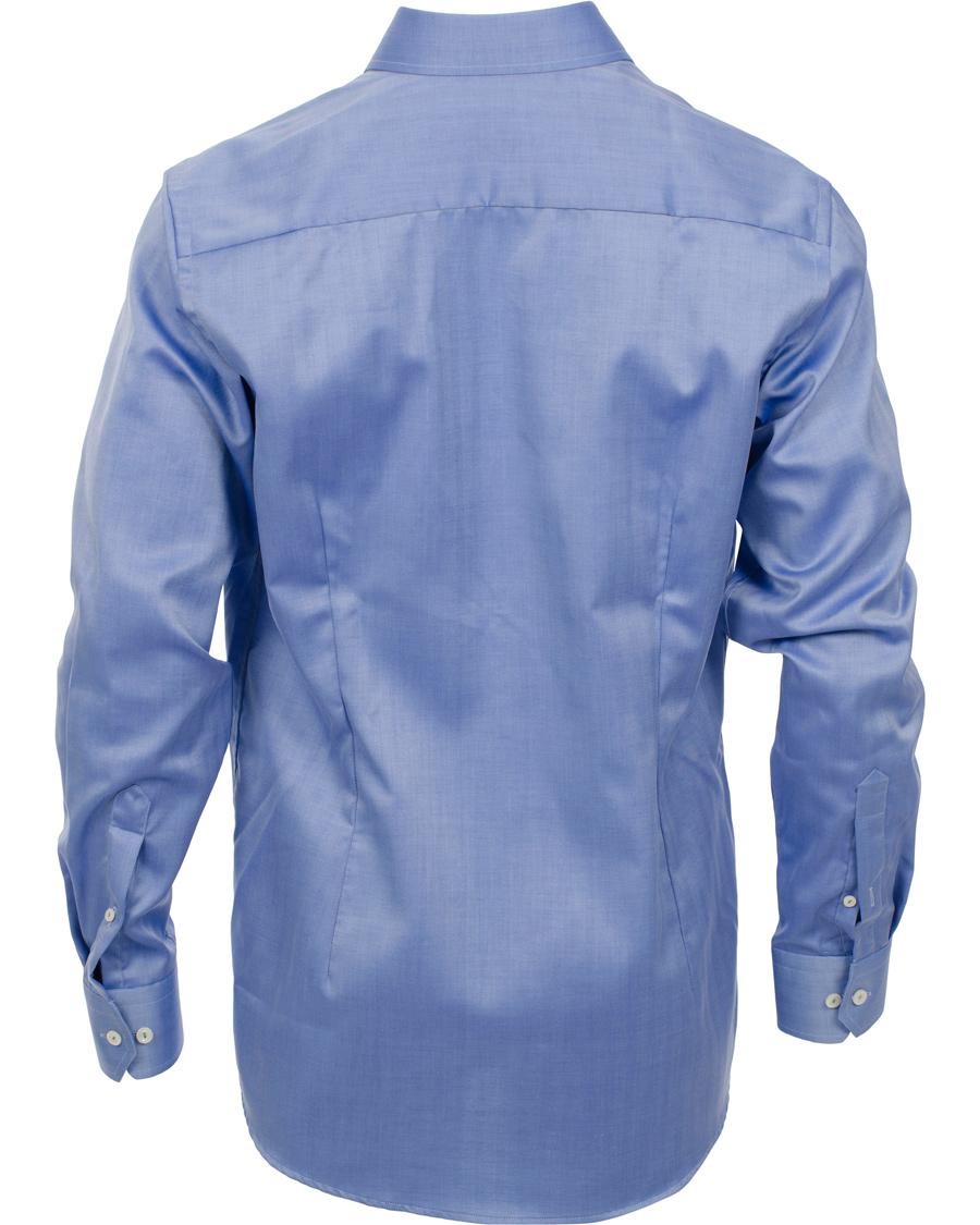 Uomini | Camicie | Eton | Contemporary Fit Shirt Red Ribbon Herringbone Blue