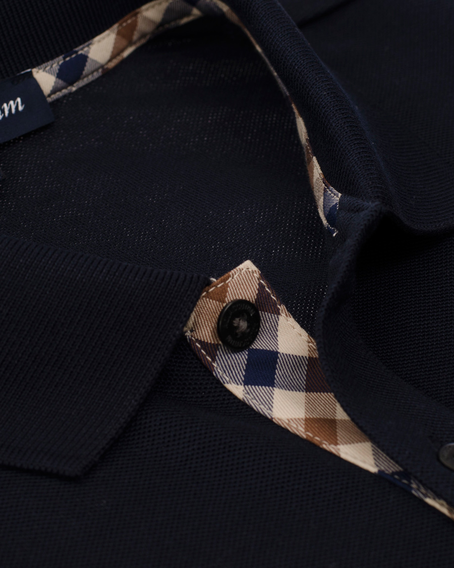 Uomini | Maglieria | Aquascutum | Long Sleeve Polo Navy