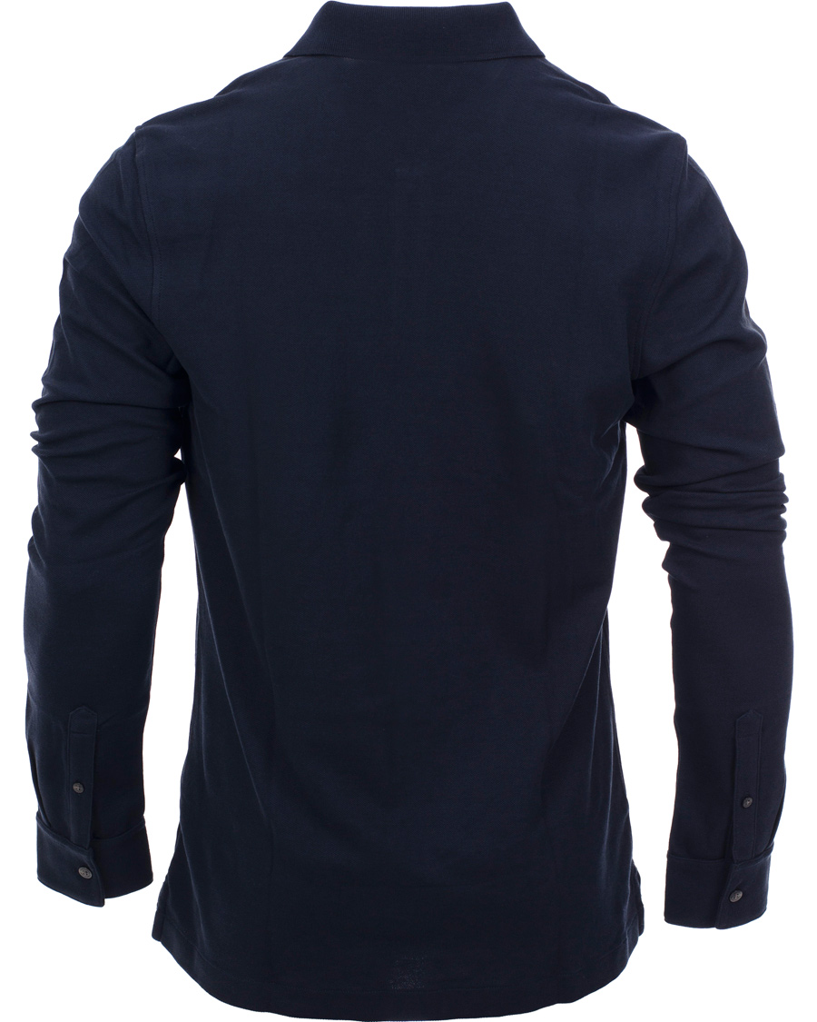 Uomini | Maglieria | Aquascutum | Long Sleeve Polo Navy