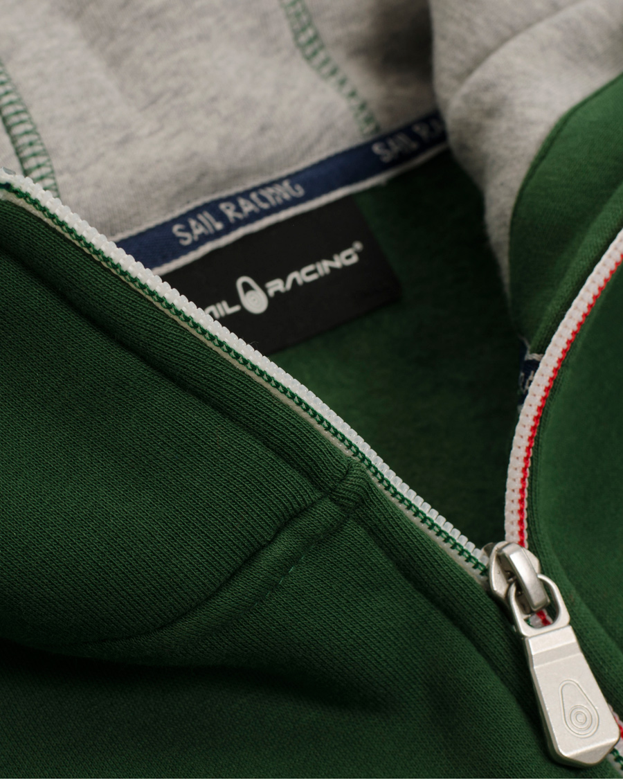 Uomini | Maglieria | Sail Racing | International Zip Hood Dark Green