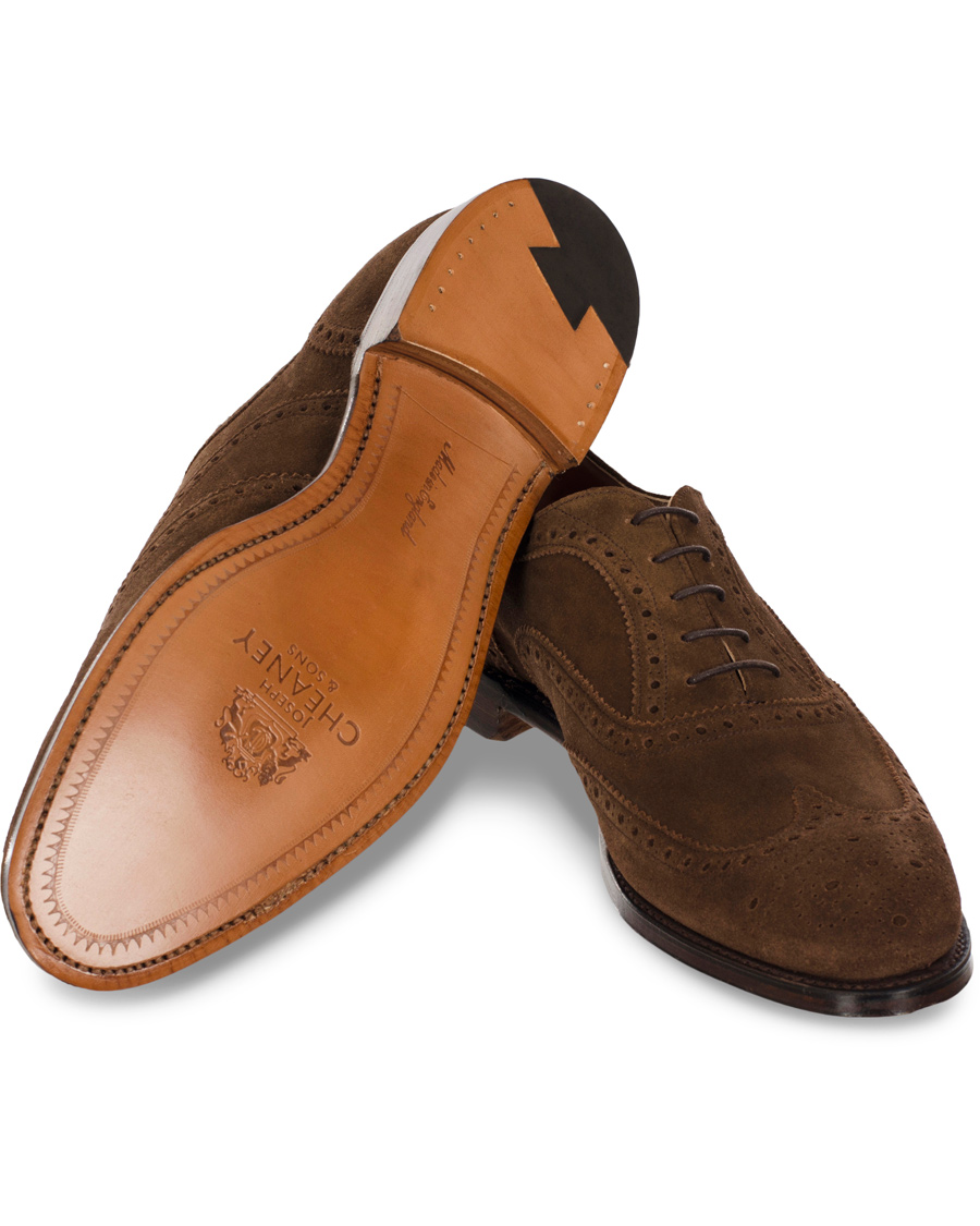 Uomini | Cheaney Arthur III Brogue Brown Plough Suede | Cheaney | Arthur III Brogue Brown Plough Suede