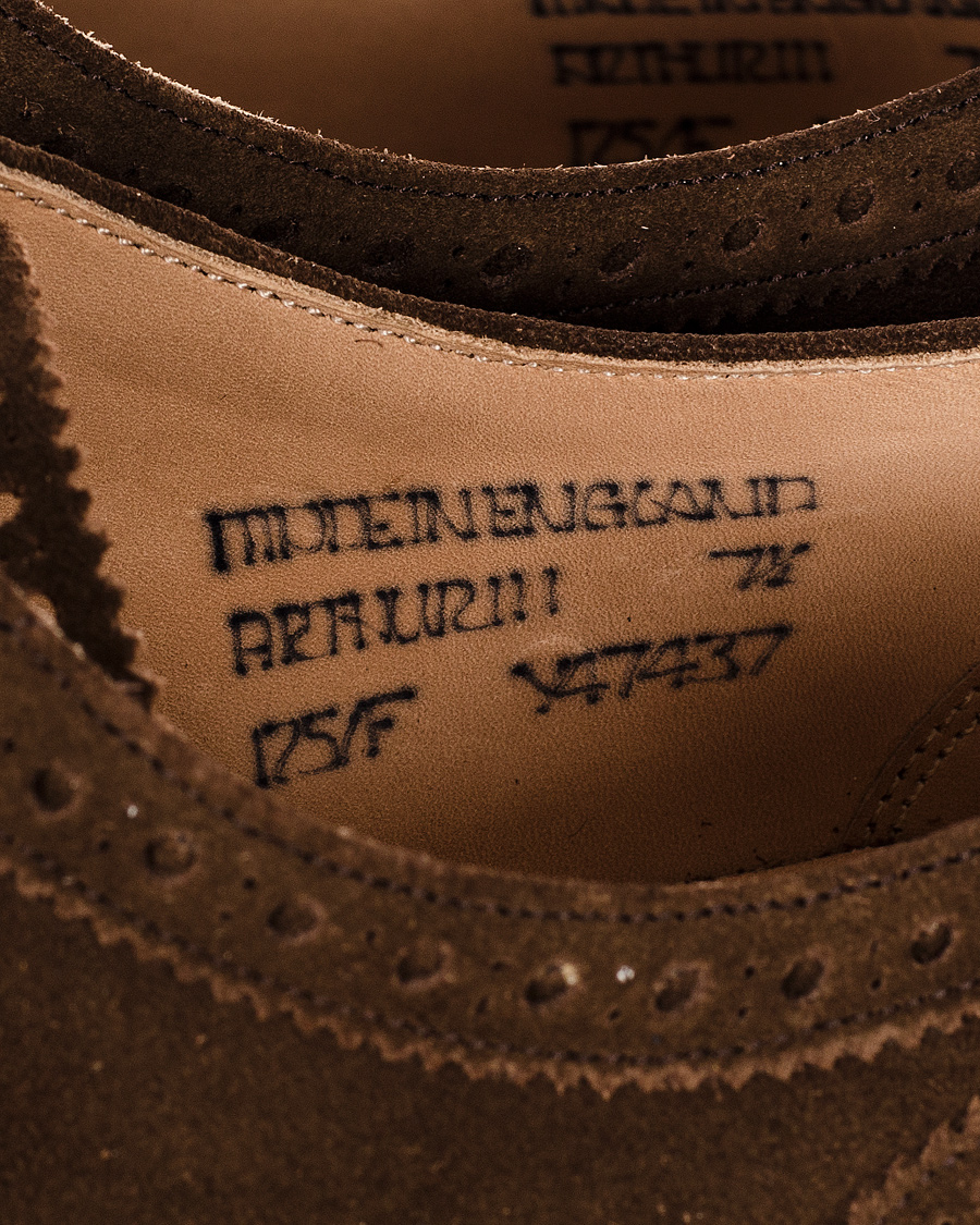 Uomini | Cheaney Arthur III Brogue Brown Plough Suede | Cheaney | Arthur III Brogue Brown Plough Suede