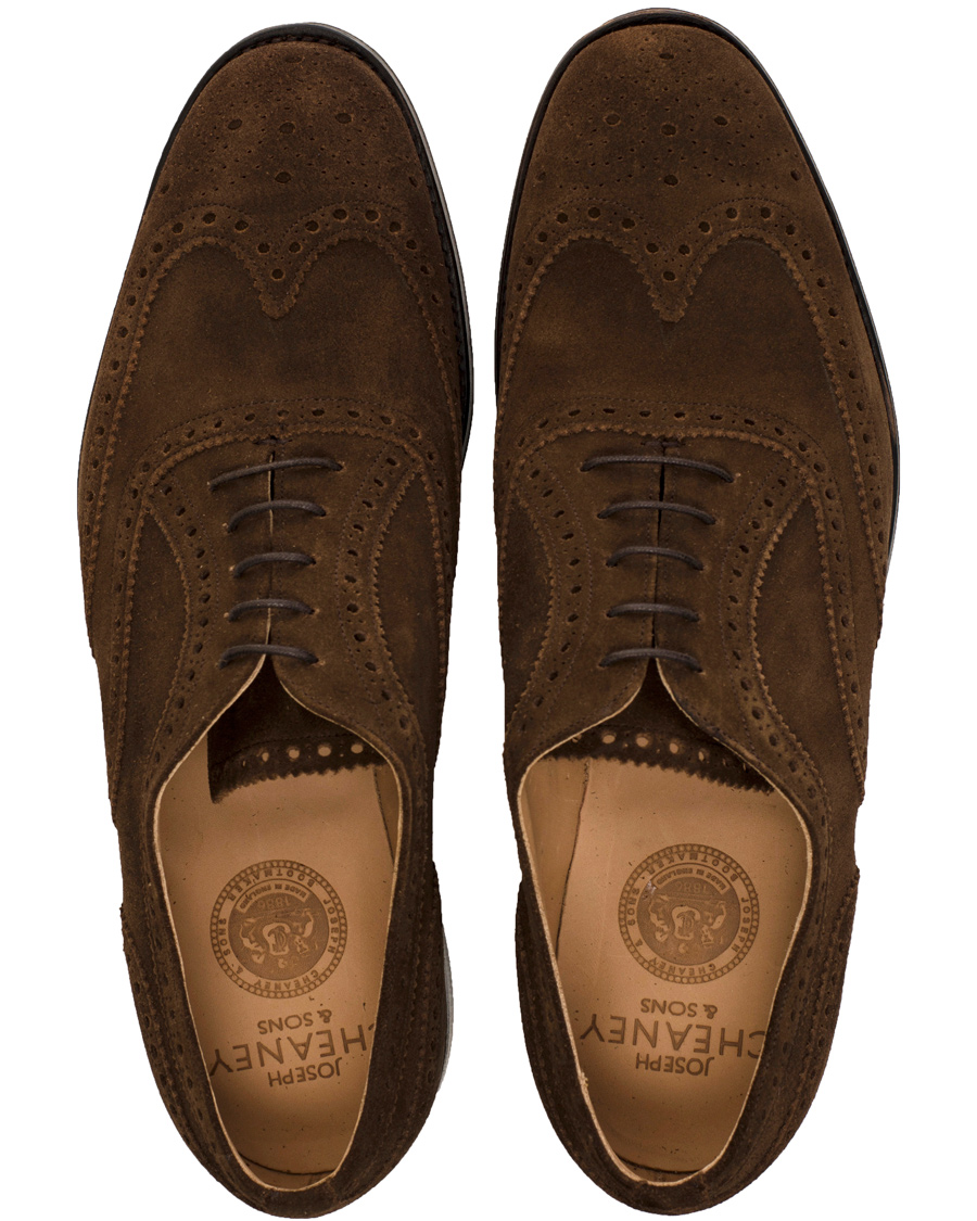 Uomini | Cheaney Arthur III Brogue Brown Plough Suede | Cheaney | Arthur III Brogue Brown Plough Suede