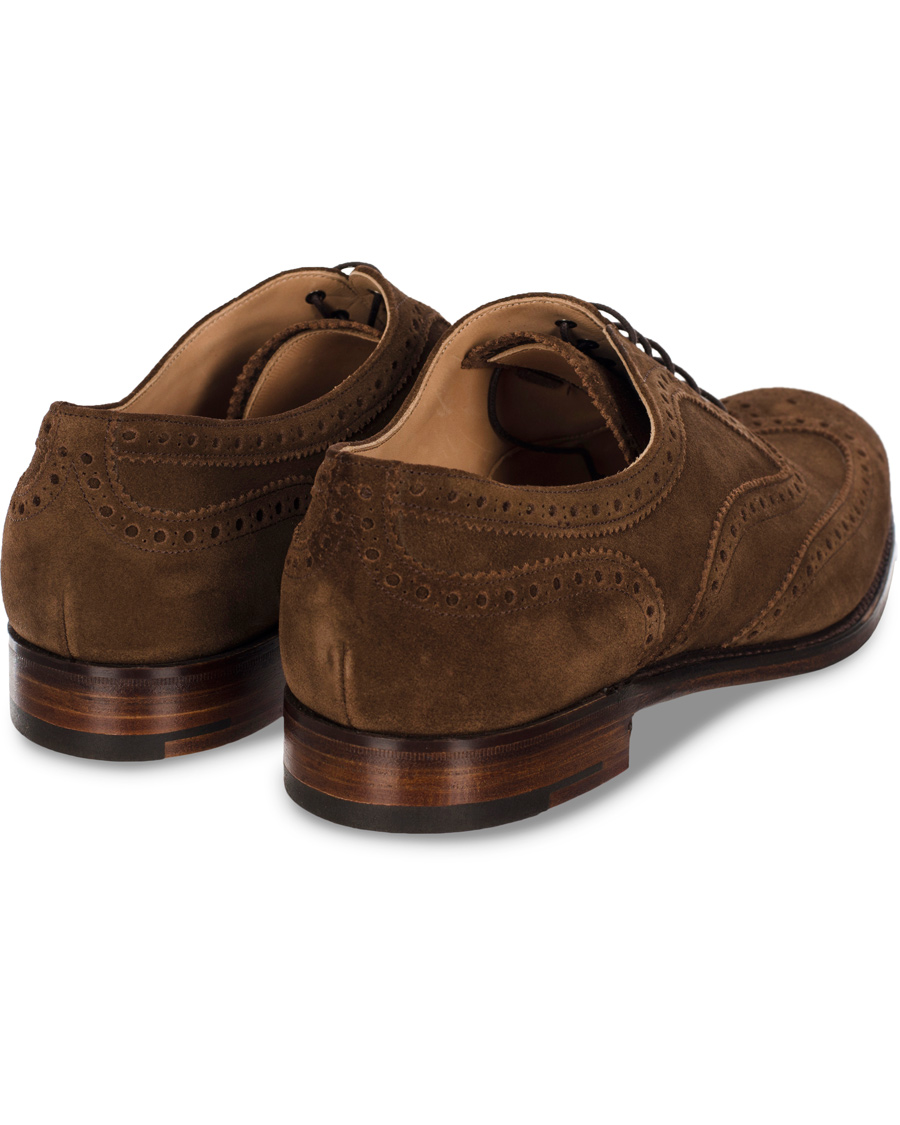 Uomini | Cheaney Arthur III Brogue Brown Plough Suede | Cheaney | Arthur III Brogue Brown Plough Suede