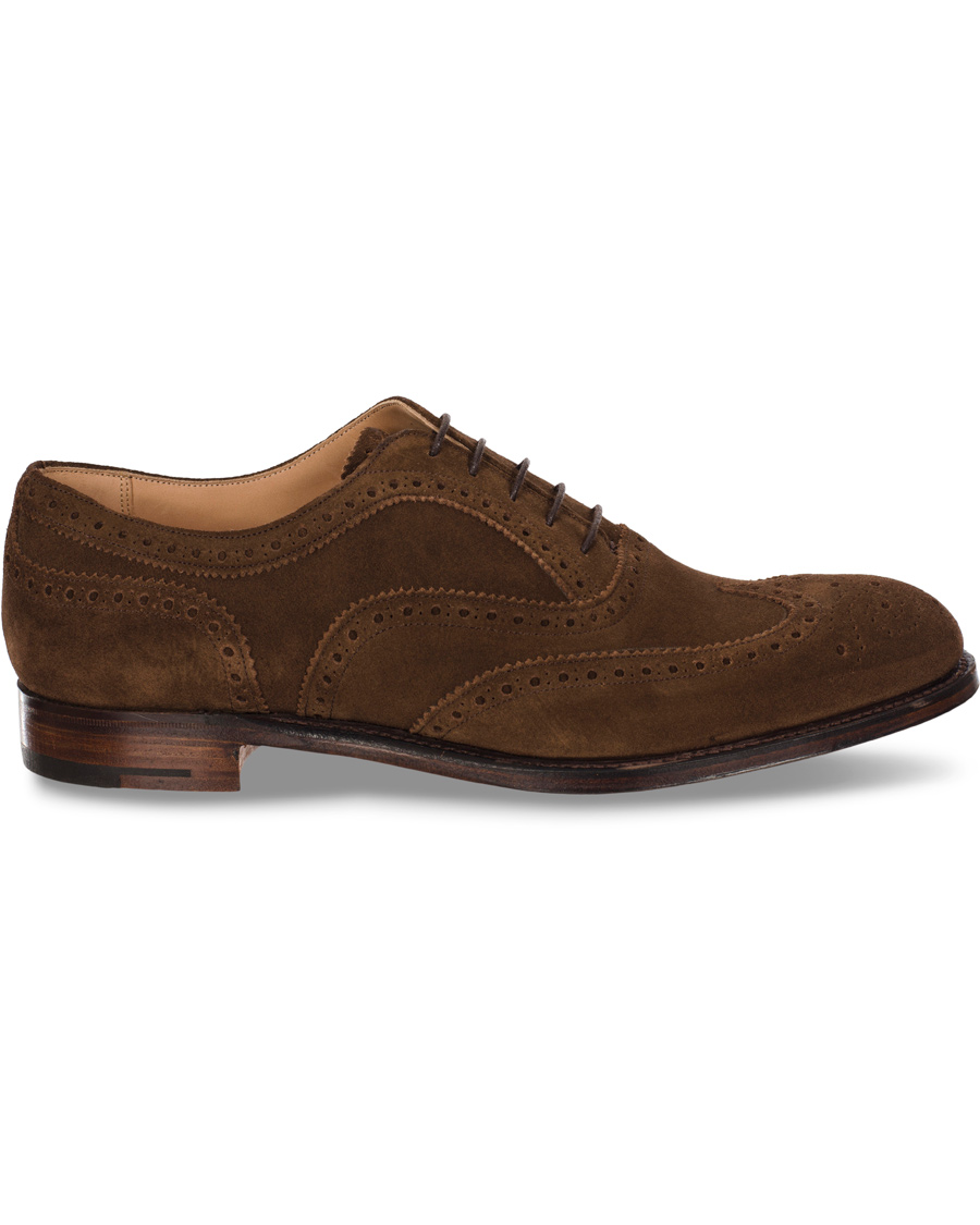 Uomini | Cheaney Arthur III Brogue Brown Plough Suede | Cheaney | Arthur III Brogue Brown Plough Suede