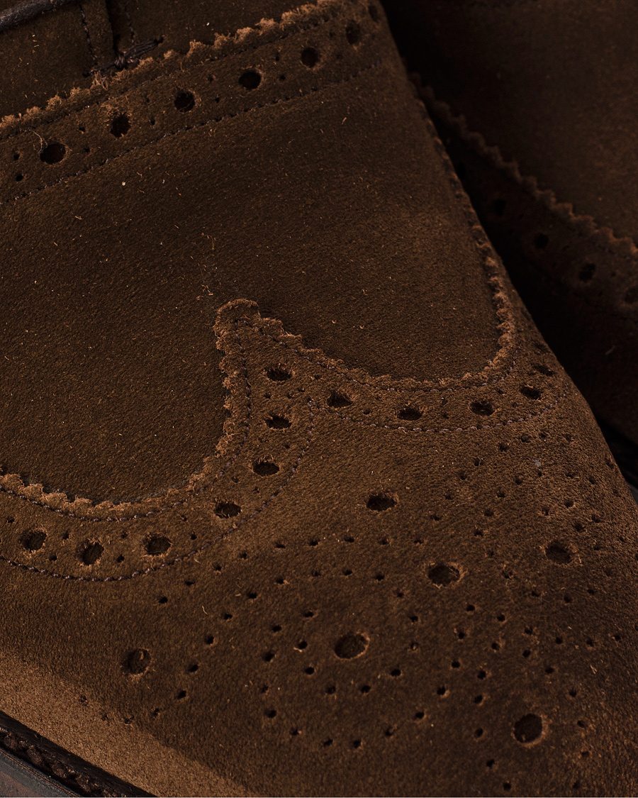 Uomini | Cheaney Arthur III Brogue Brown Plough Suede | Cheaney | Arthur III Brogue Brown Plough Suede