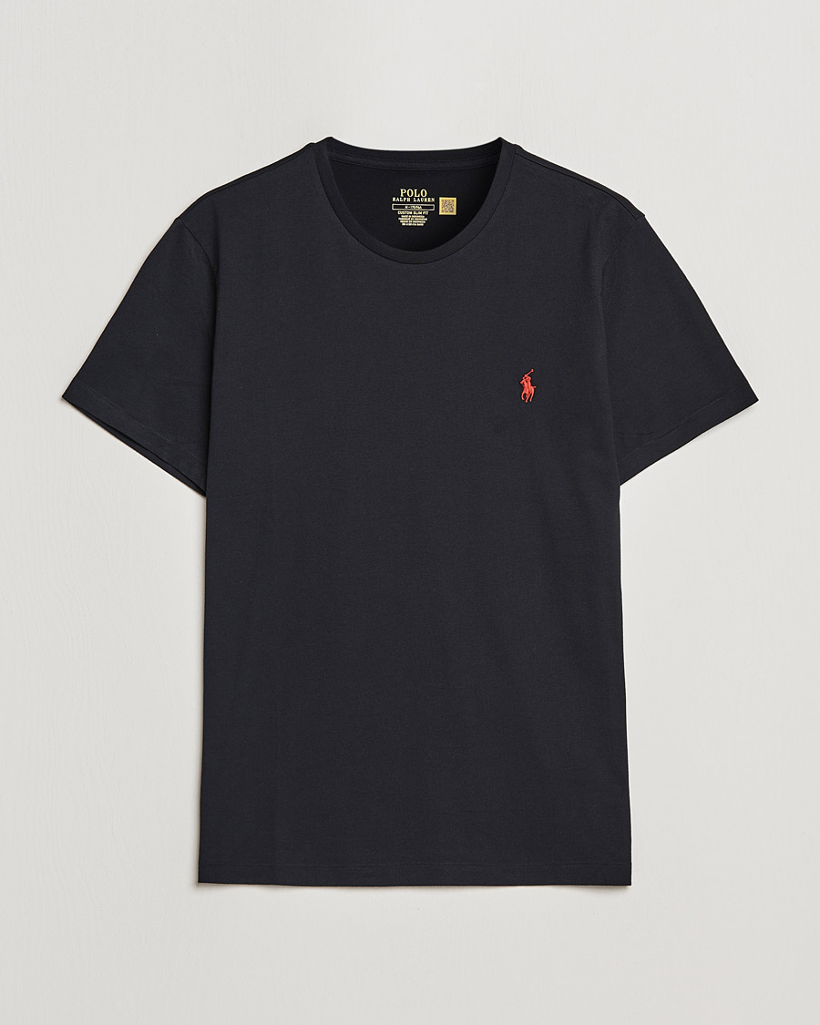 Uomini | T-shirt | Polo Ralph Lauren | Custom Slim Fit Tee RL Black