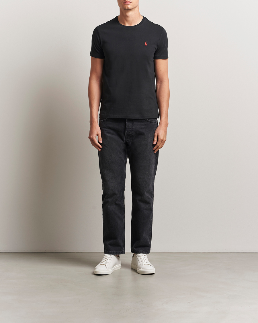 Uomini | T-shirt | Polo Ralph Lauren | Custom Slim Fit Tee RL Black