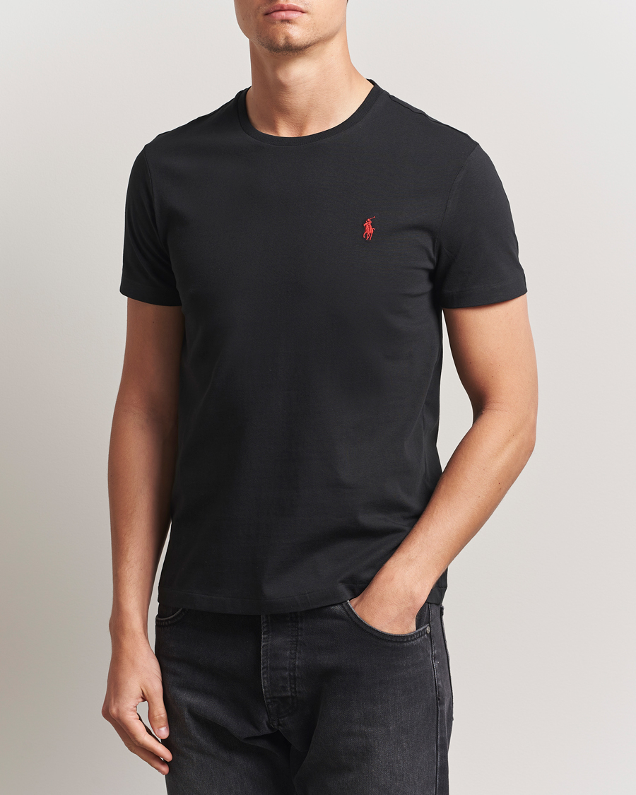 Uomini | T-shirt | Polo Ralph Lauren | Custom Slim Fit Tee RL Black