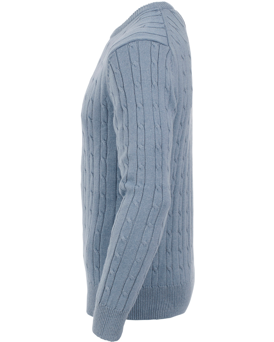 Uomini | Maglieria | Boomerang | Lund Cable Knit Aura Blue