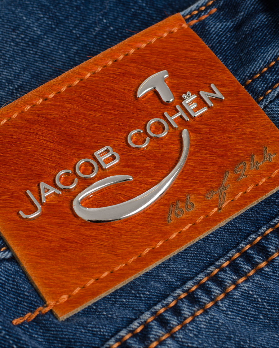 Uomini | Jeans | Jacob Cohën | 622 Luxury Edition Jeans Mid Blue/Red Label