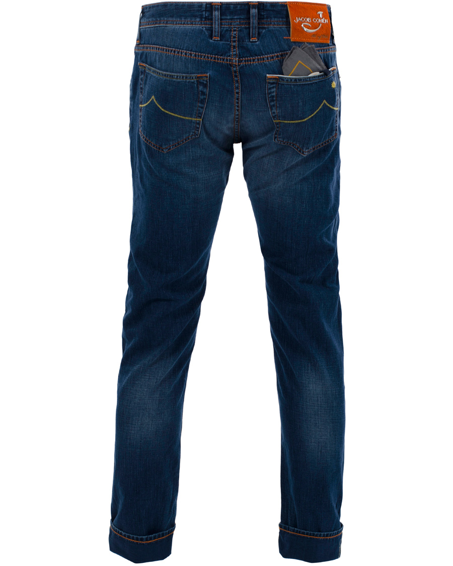 Uomini | Jeans | Jacob Cohën | 622 Luxury Edition Jeans Mid Blue/Red Label