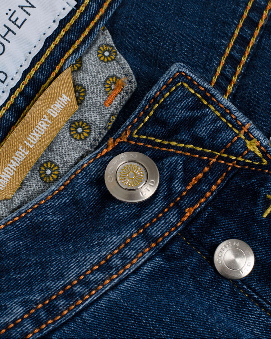 Uomini | Jeans | Jacob Cohën | 622 Luxury Edition Jeans Mid Blue/Red Label