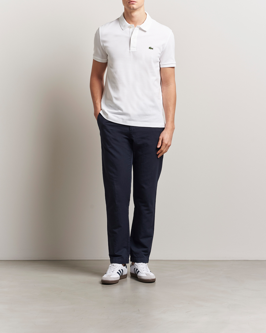 Uomini | Polo | Lacoste | Slim Fit Polo Piké White
