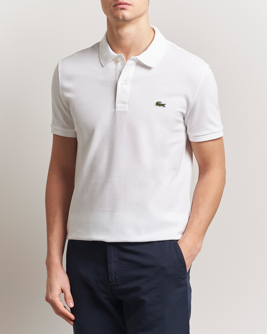 Uomini | Polo | Lacoste | Slim Fit Polo Piké White