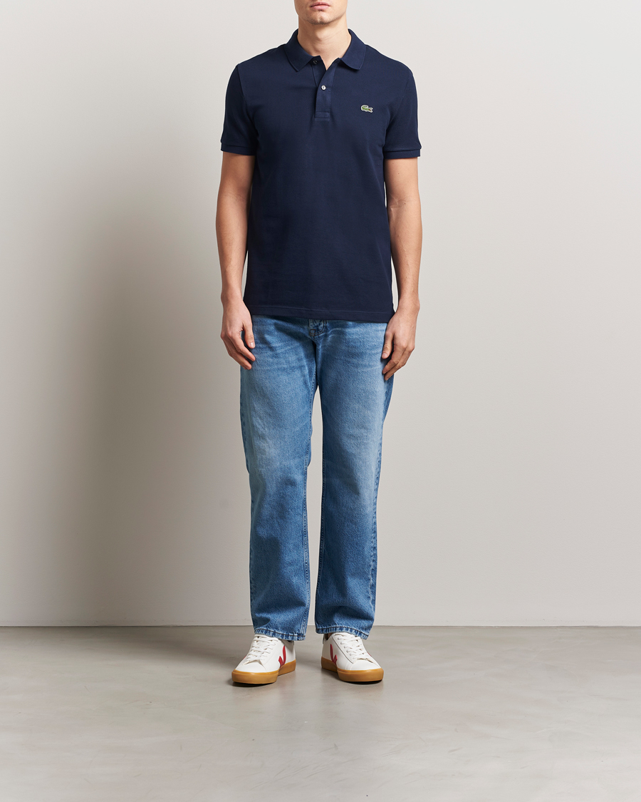 Uomini | Polo | Lacoste | Slim Fit Polo Piké Navy Blue