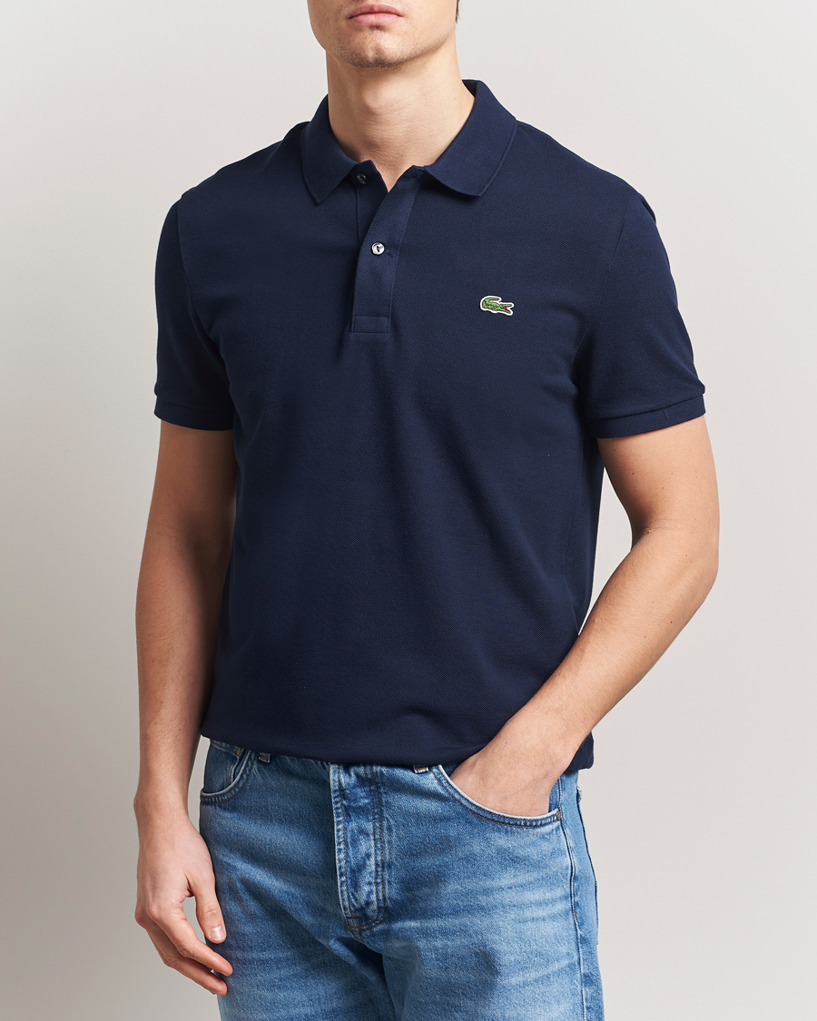 Uomini | Polo | Lacoste | Slim Fit Polo Piké Navy Blue