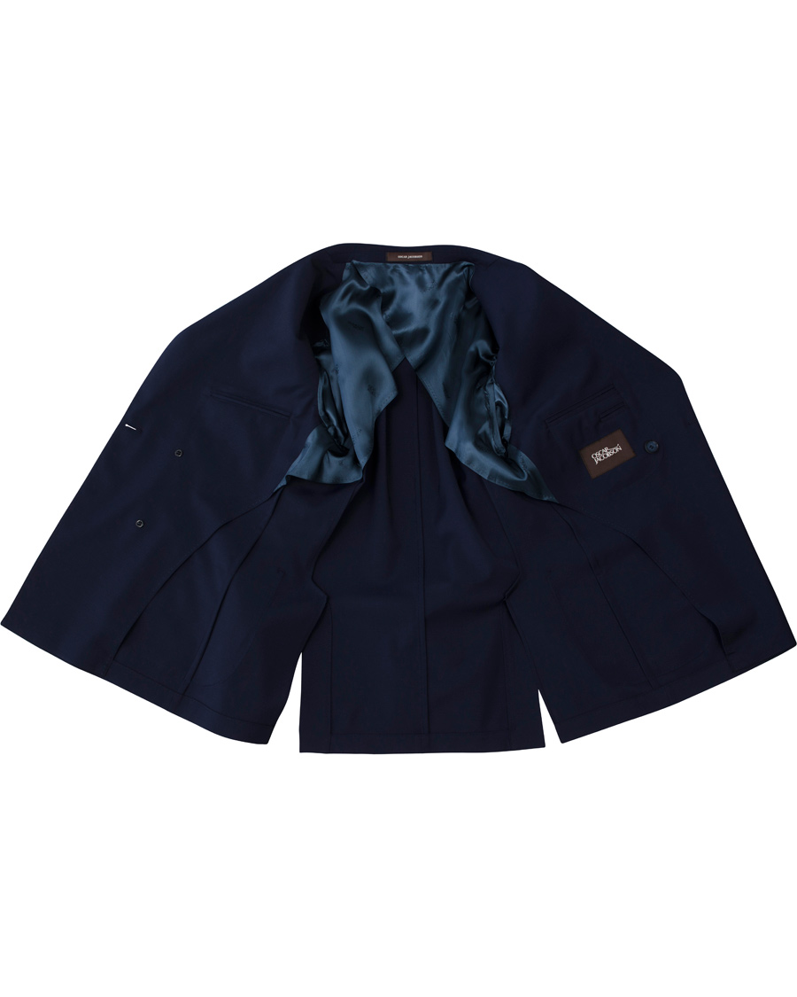 Uomini | Blazers | Oscar Jacobson | Erik Double Breasted Blazer Napoli Blue