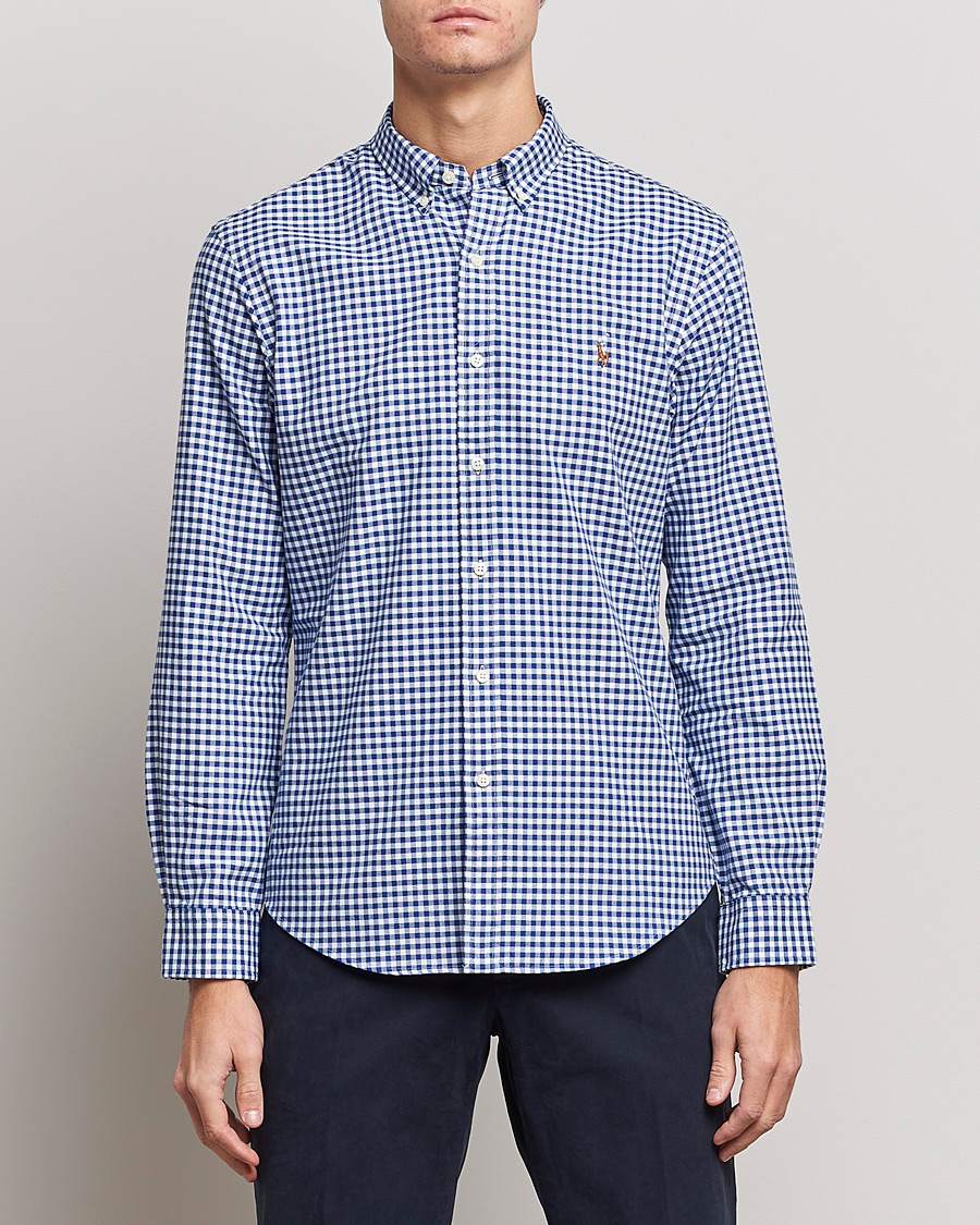 Uomini | Camicie | Polo Ralph Lauren | Slim Fit Shirt Oxford Blue/White Gingham