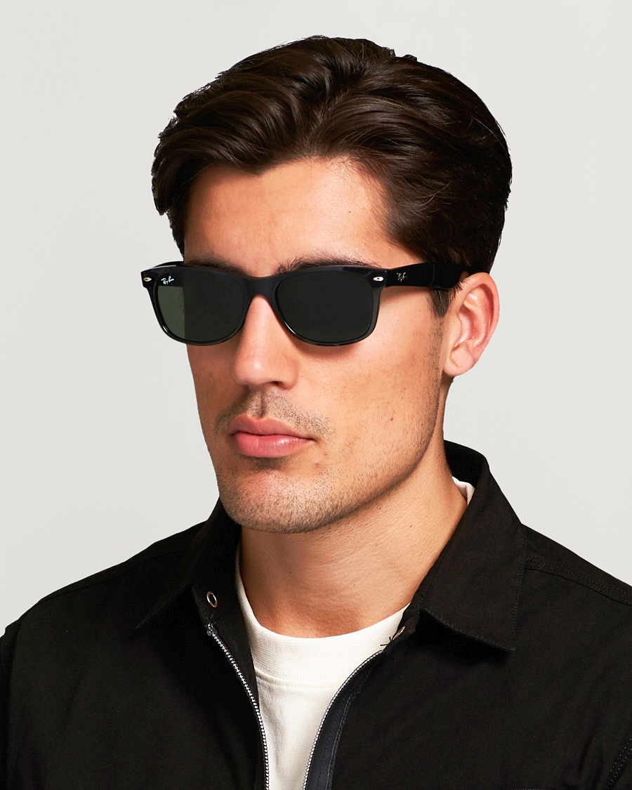 Uomini | Occhiali da sole | Ray-Ban | New Wayfarer Sunglasses Black/Crystal Green