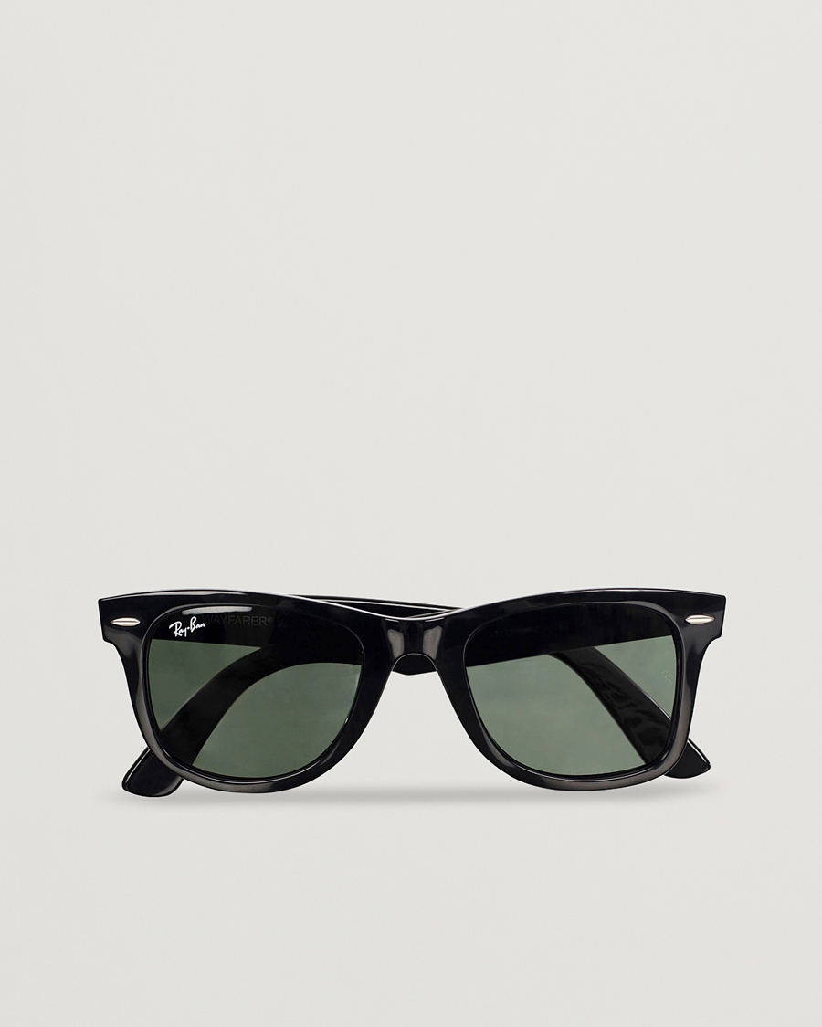 Uomini | Occhiali da sole | Ray-Ban | Original Wayfarer Sunglasses Black/Crystal Green