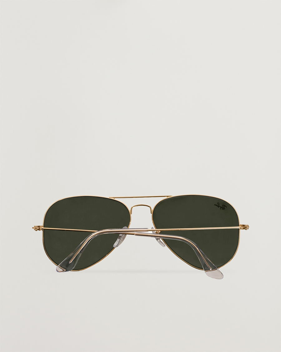 Uomini | Occhiali da sole | Ray-Ban | 0RB3025 Aviator Large Metal Sunglasses Arista/Grey Green