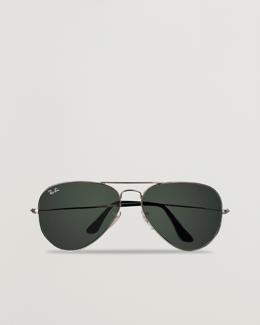 Uomini | Occhiali da sole | Ray-Ban | 0RB3025 Aviator Large Metal Sunglasses Silver/Grey Mirror