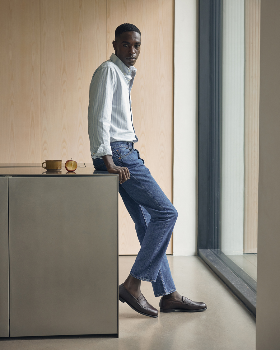 Uomini | Camicie | Polo Ralph Lauren | Custom Fit Oxford Shirt Stripes Blue