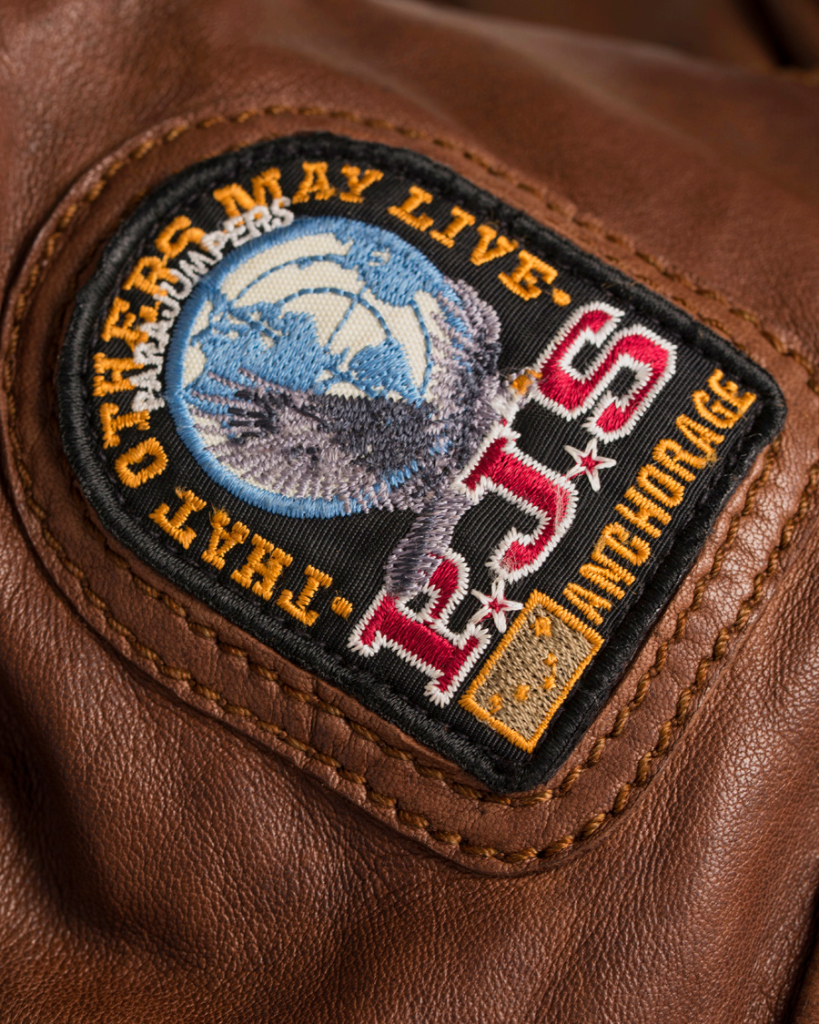 Uomini | Giacche | Parajumpers | Josh Distressed Leather Jacket Brown