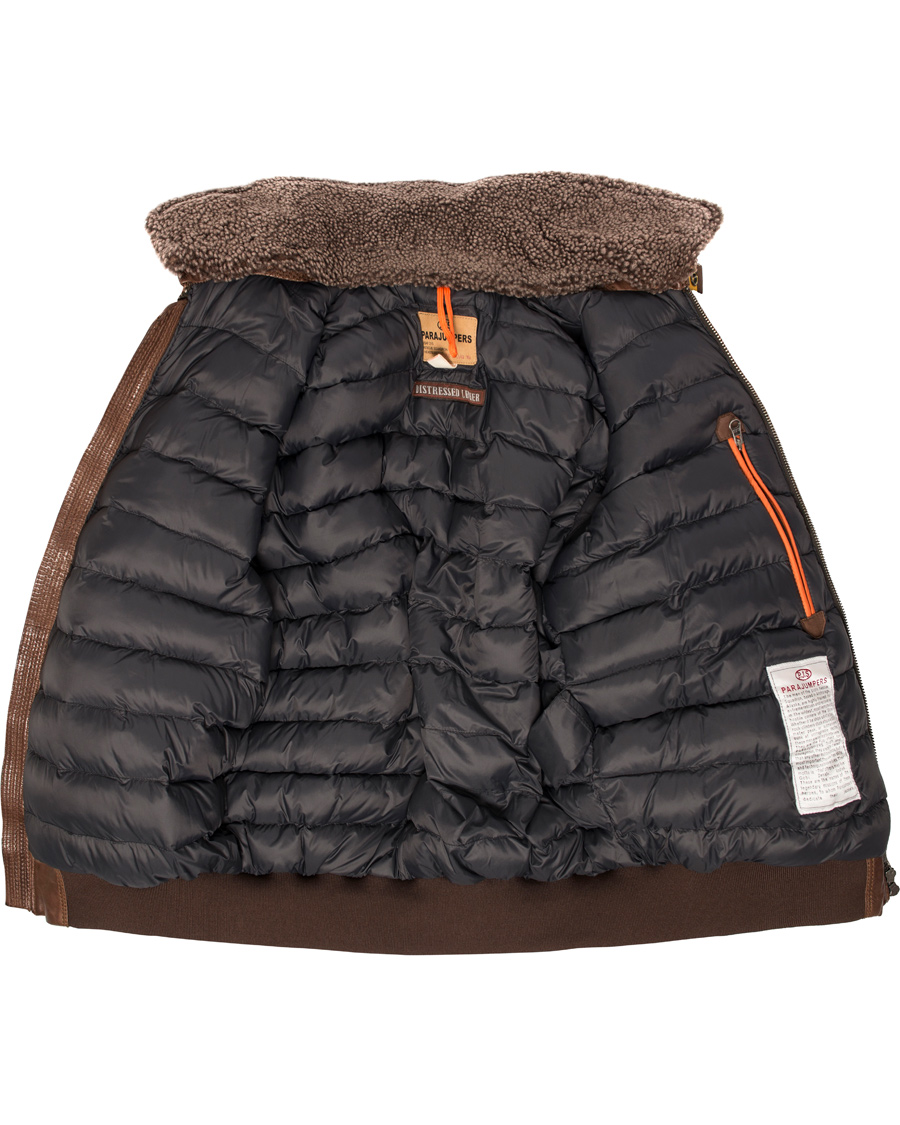 Uomini | Giacche | Parajumpers | Josh Distressed Leather Jacket Brown