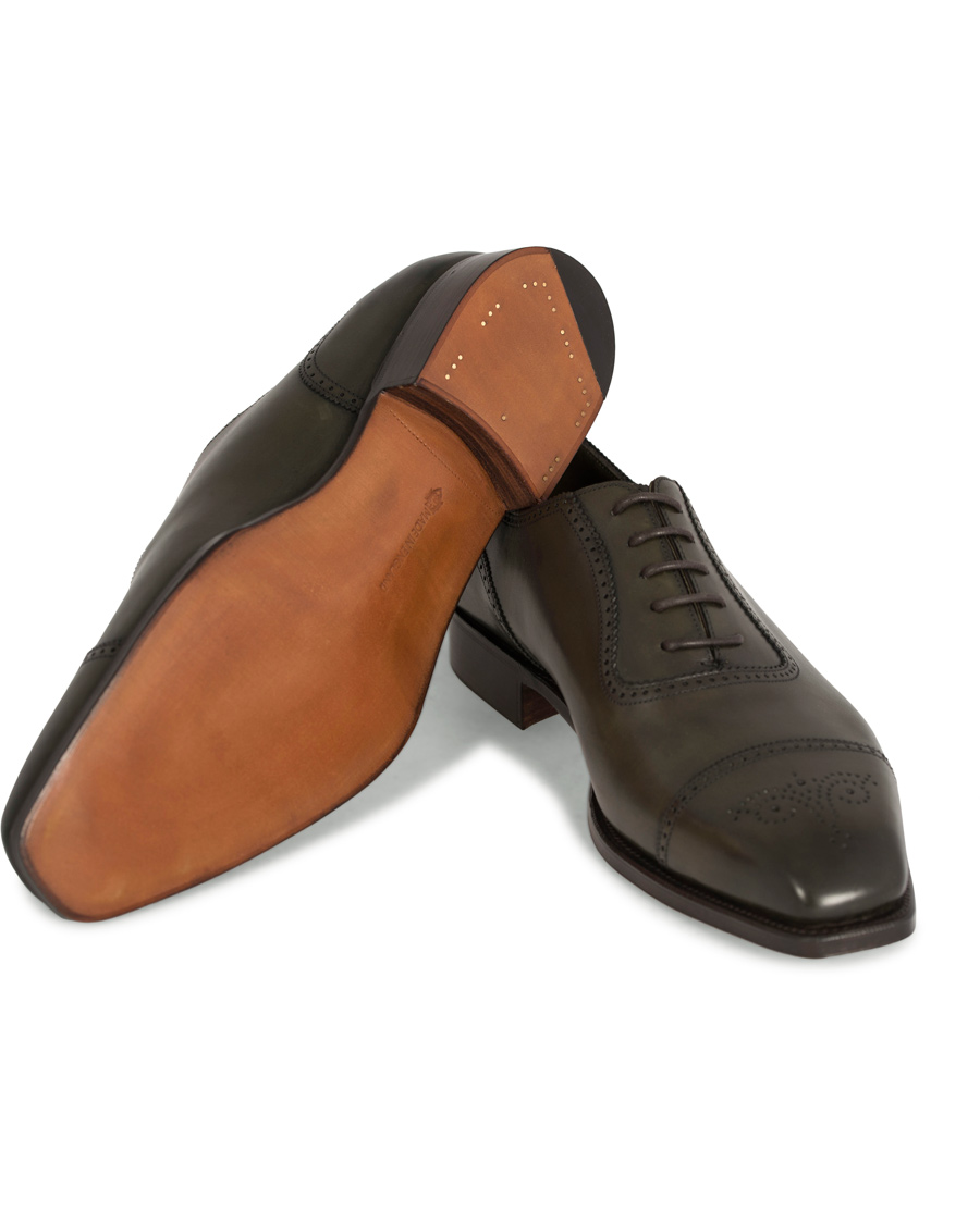 Uomini | Edward Green Lichfield II Brogue Olive Antique Calf | Edward Green | Lichfield II Brogue Olive Antique Calf