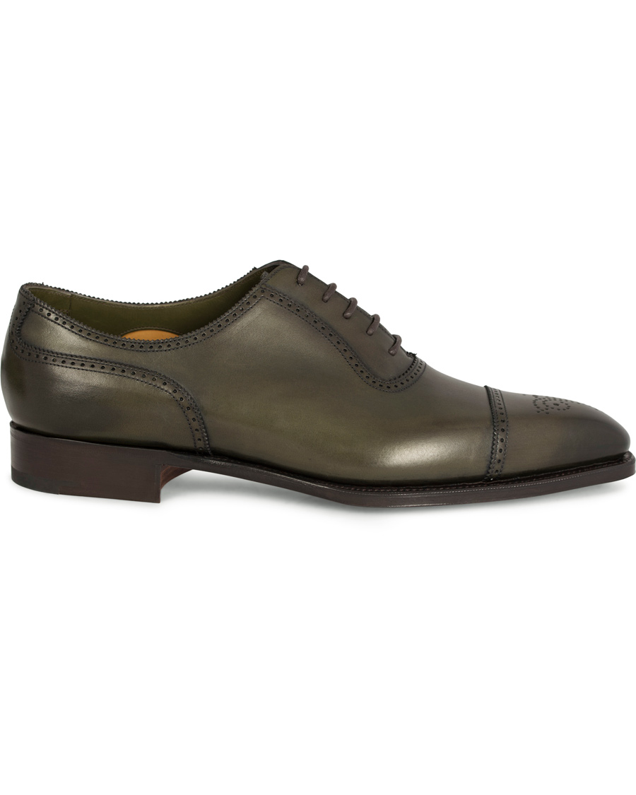 Uomini | Edward Green Lichfield II Brogue Olive Antique Calf | Edward Green | Lichfield II Brogue Olive Antique Calf