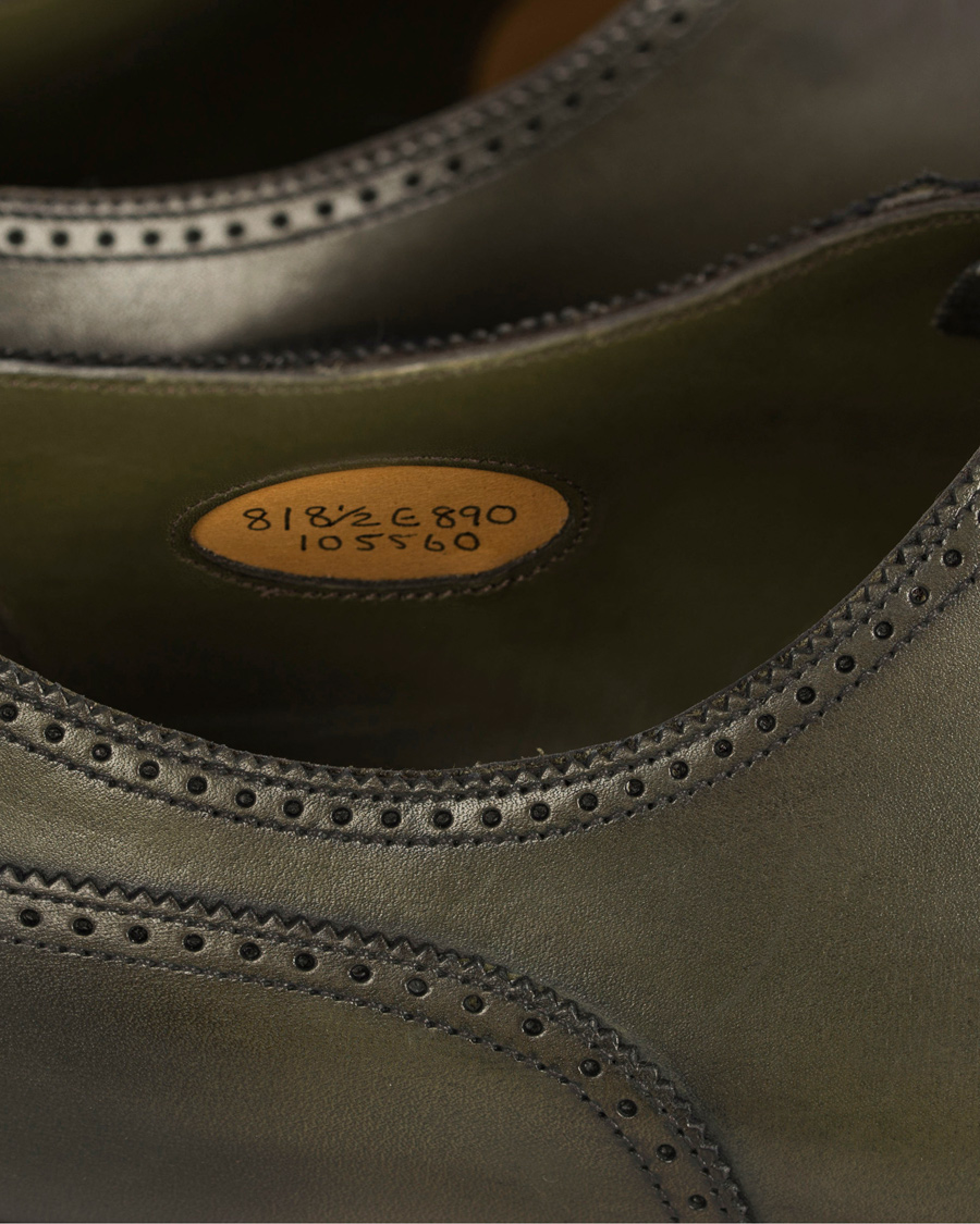 Uomini | Edward Green Lichfield II Brogue Olive Antique Calf | Edward Green | Lichfield II Brogue Olive Antique Calf