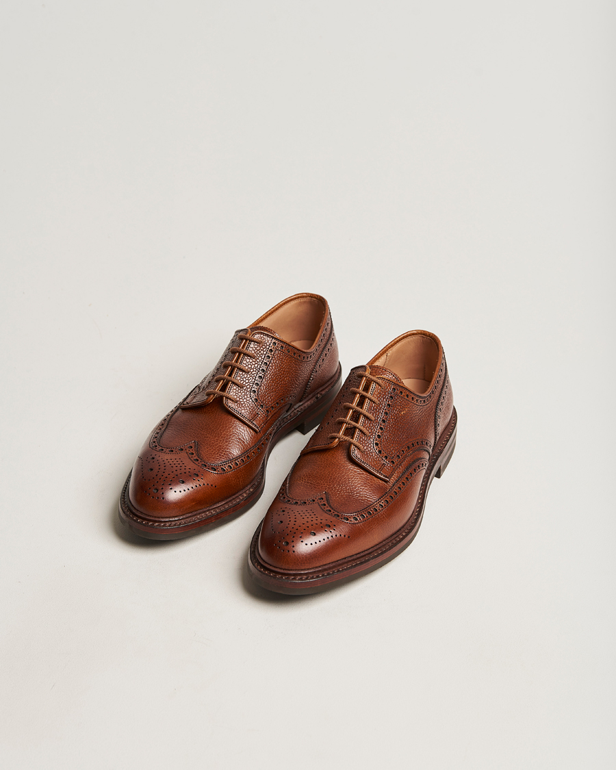 Uomini | Brogues | Crockett & Jones | Pembroke Derbys Tan Grained Calf