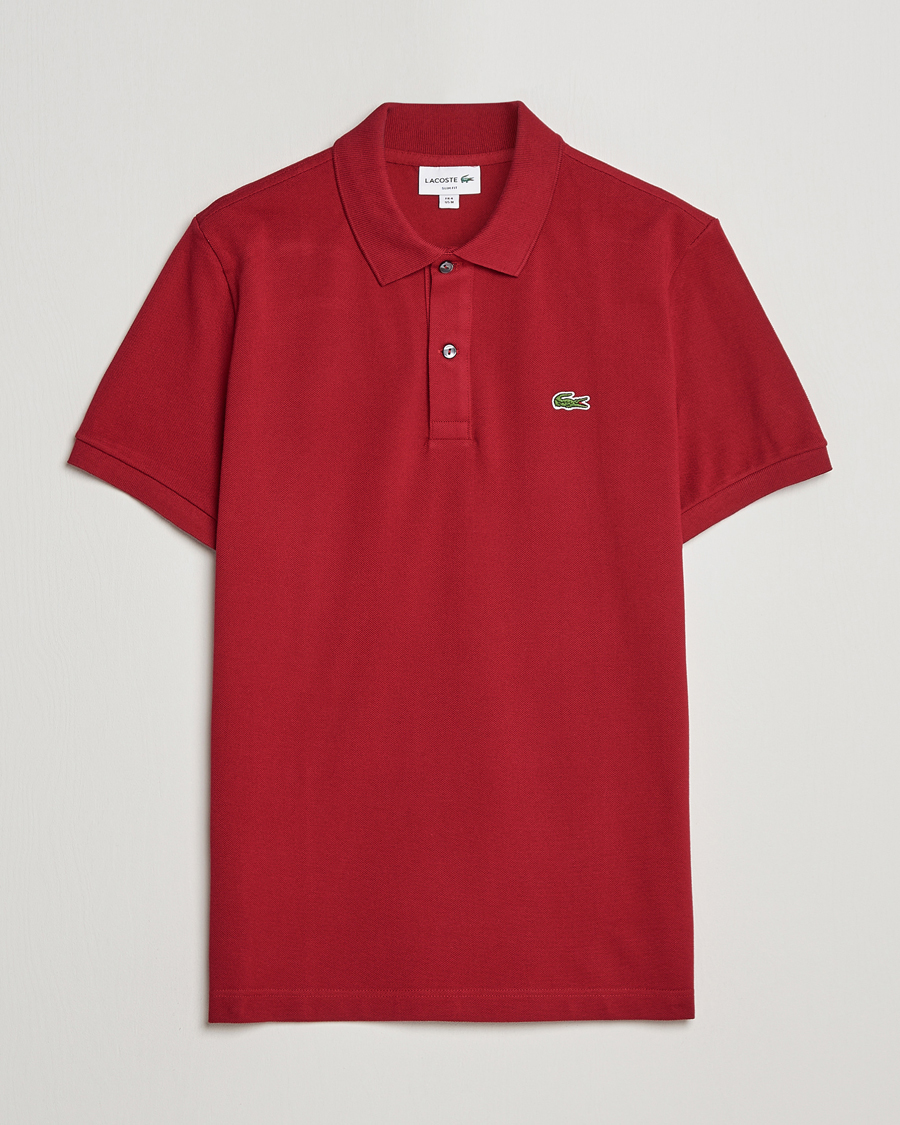 Uomini | Polo | Lacoste | Slim Fit Polo Piké Bordeaux