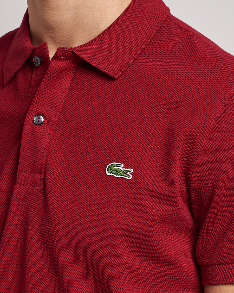 Uomini | Polo | Lacoste | Slim Fit Polo Piké Bordeaux