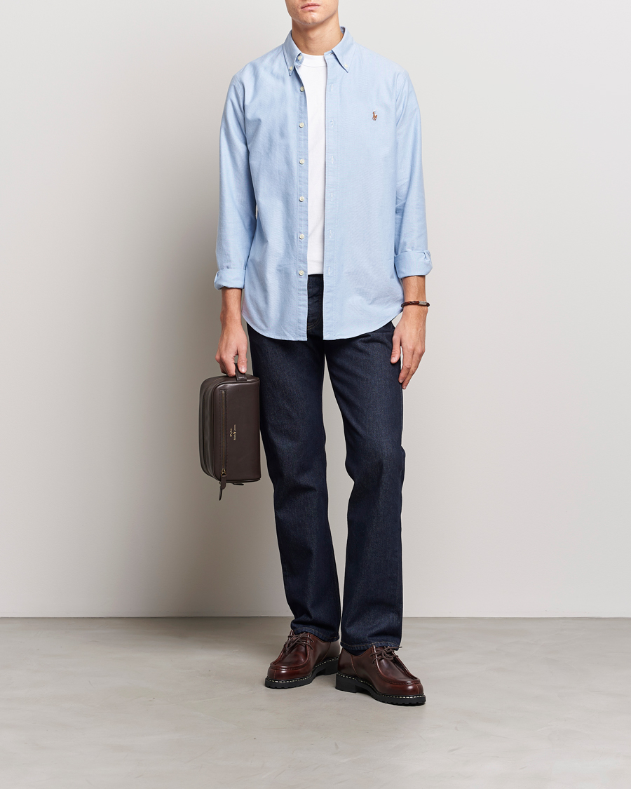 Uomini | Camicie | Polo Ralph Lauren | Custom Fit Oxford Shirt Blue
