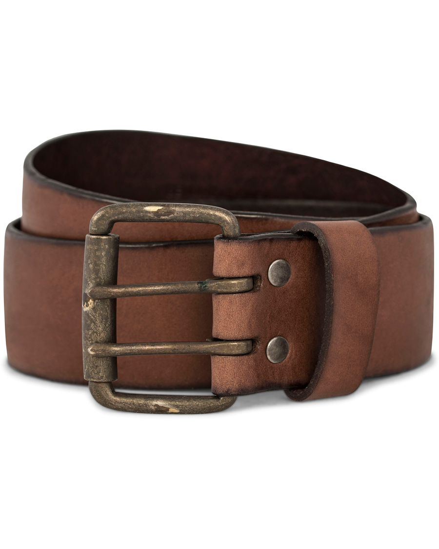 Uomini | Denim & Supply Ralph Lauren Double Prong Belt Brown Leather | Denim & Supply Ralph Lauren | Double Prong Belt Brown Leather